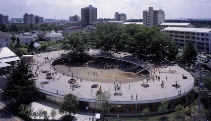 School japan overzicht van boven