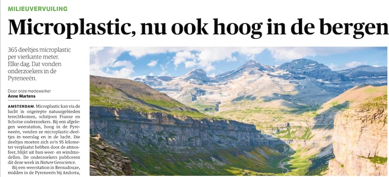 Microplastics% in% de% bergen