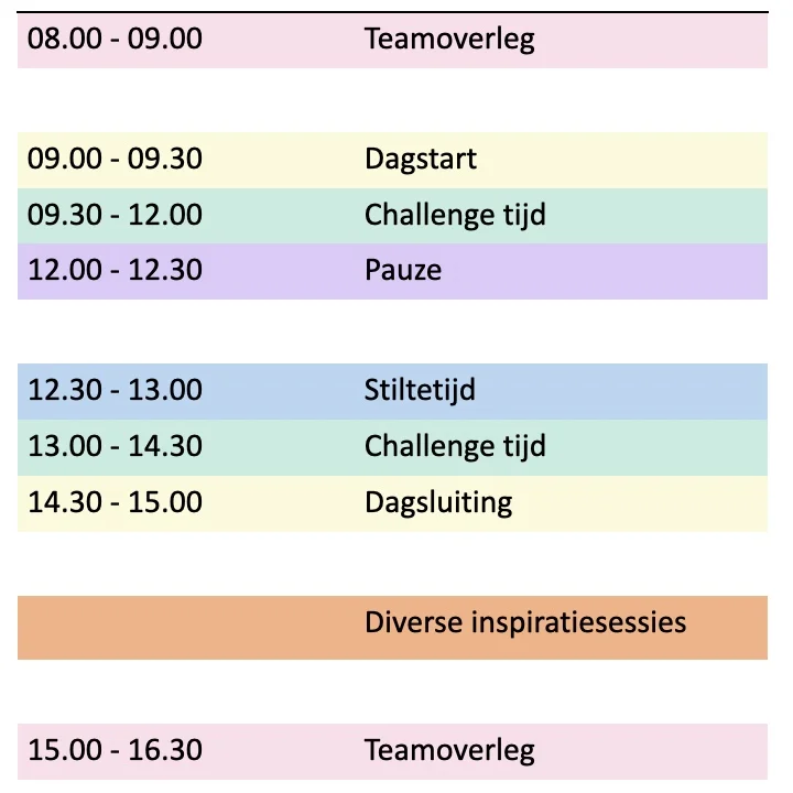 Dagstructuur