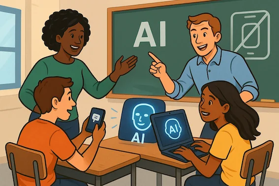 Niet bang zijn, gewoon doen: hoe AI en schermregels samen de toekomst van het onderwijs vormen